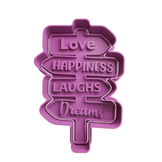 Love Happiness Laughs Dreams Cookie Cutter STL