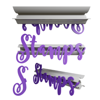 Cursive letter Alphabet Stamp STL