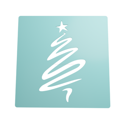 Stencil Christmas tree STL + Vector