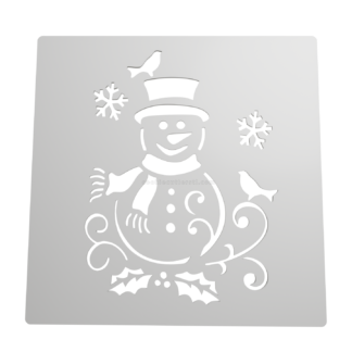 Stencil Snowman STL + Vector