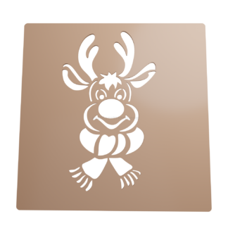 Stencil Reindeer STL + Vector