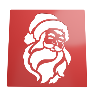Stencil Santa Claus STL + Vector