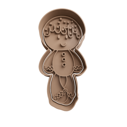 Gingerbread Man Cookie Cutter STL 01