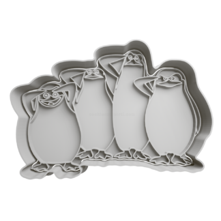 The Penguins of Madagascar Cookie Cutter STL