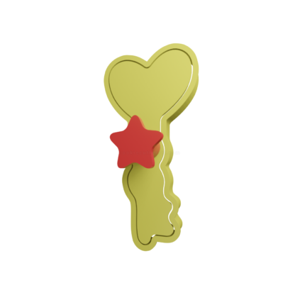 Heart Key Cookie Cutter STL