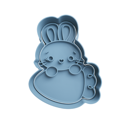 Bunny with Carrot Cookie Cutter STL