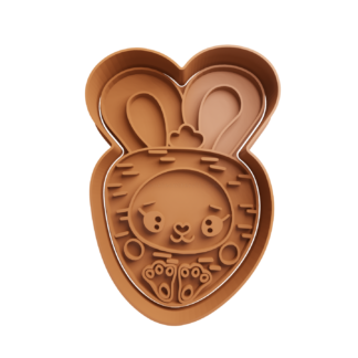 Carrot Custome Bunny Cookie Cutter STL