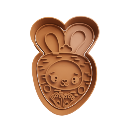 Carrot Custome Bunny Cookie Cutter STL