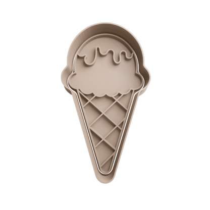 Ice Cream 1 Scoops Cookie Cutter STL
