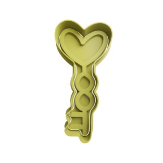 Heart Key Cookie Cutter STL