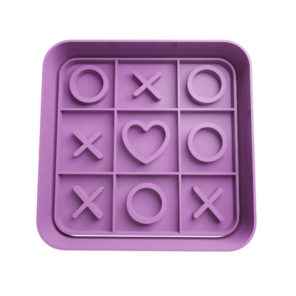 Tic-tac-toe Heart Cookie Cutter STL