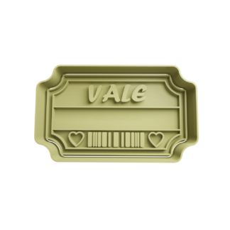 Vale Coupon Ticket Cookie Cutter STL