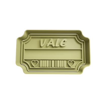 Vale Coupon Ticket Cookie Cutter STL