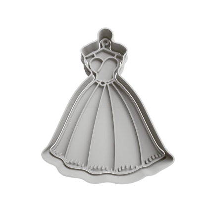 Wedding Dress Cookie Cutter STL