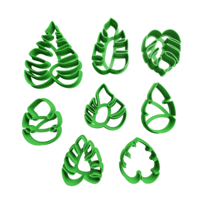 Set Monstera Leaf Cookie Cutter STL