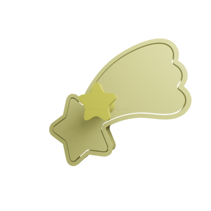 Shooting Star Cookie Cutter STL 3