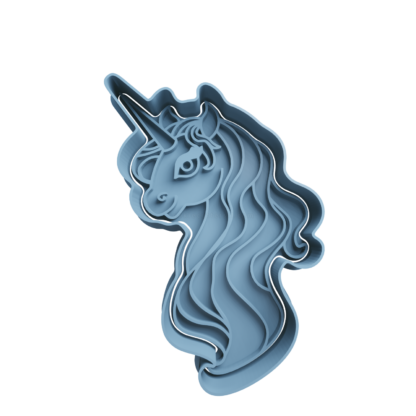 Unicorn Cute Cookie Cutter STL 3