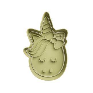 Unicorn Cute Cookie Cutter STL 4