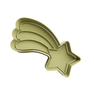 Shooting Star Cookie Cutter STL 3