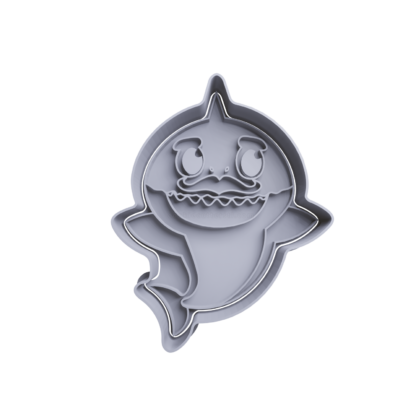 Grandpa Shark Cookie Cutter STL