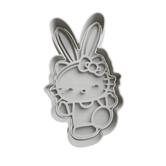 Hello Kitty Easter Cookie Cutter STL 3