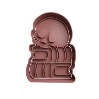 Book and Skull Cookie Cutter STL