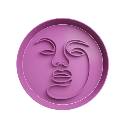 Woman Face Draw Cookie Cutter STL