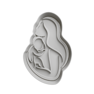 Mother with baby Cookie Cutter STL