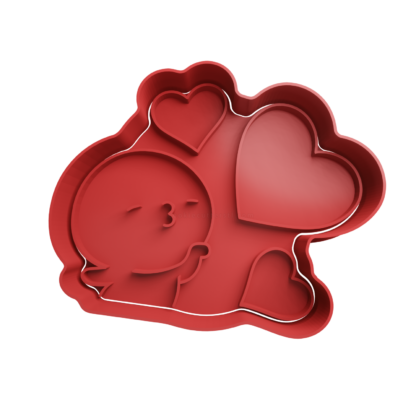 Little Guy with Hearts Cookie Cutter STL