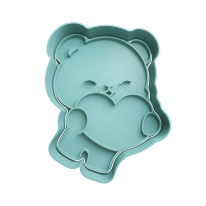 Teddy Bear with Heart Cookie Cutter STL 6