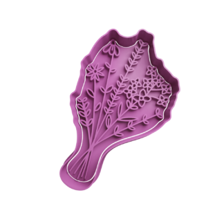 Bouquet of Flowers Cookie Cutter STL