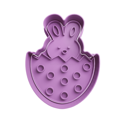 Bunny in Egg Cookie Cutter STL