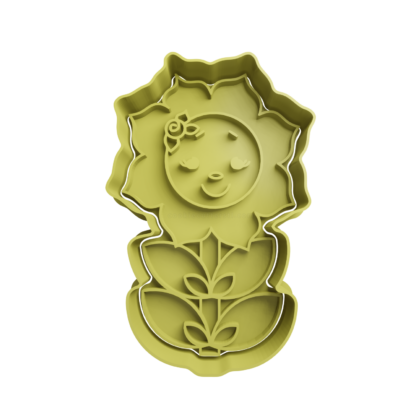 Flower with Face Cookie Cutter STL