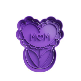 Flower Mom Cookie Cutter STL