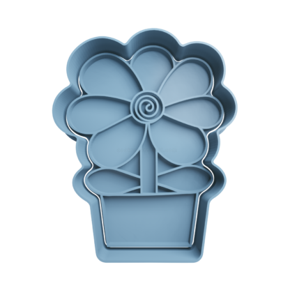 Flower in Pot Cookie Cutter STL