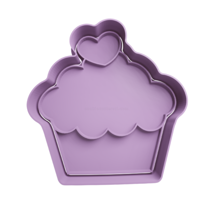 Muffin with Heart Cookie Cutter STL