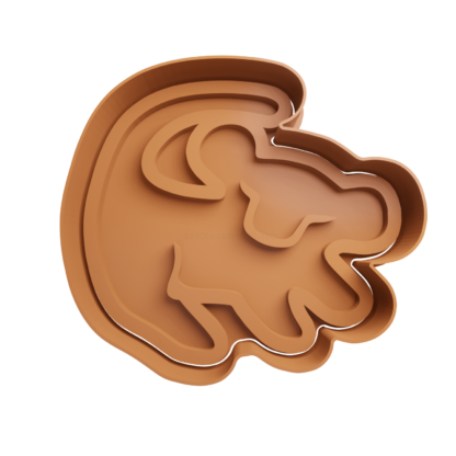 push simbolo de simba del rey leon copia cookie cutter stl