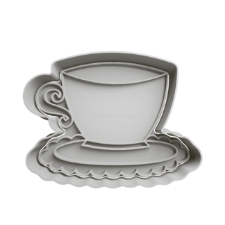 Coffee Cup and Saucer Cookie Cutter STL