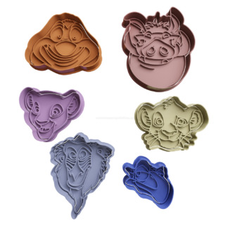 Set The Lion King Cookie Cutter STL