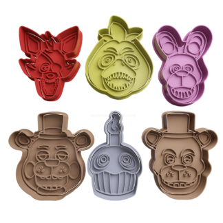 Set Five Nights at Freddy’s Cookie Cutter STL