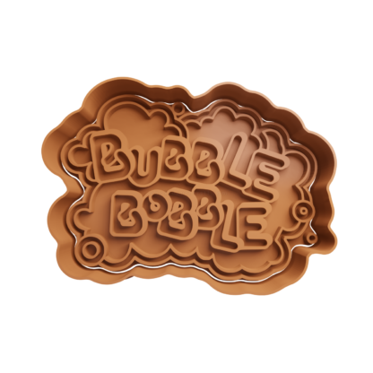 Bubble Bobble Logo Cookie Cutter STL