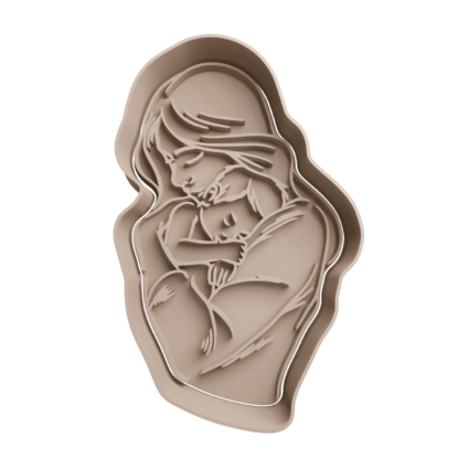 Mother with Baby Cookie Cutter STL 3