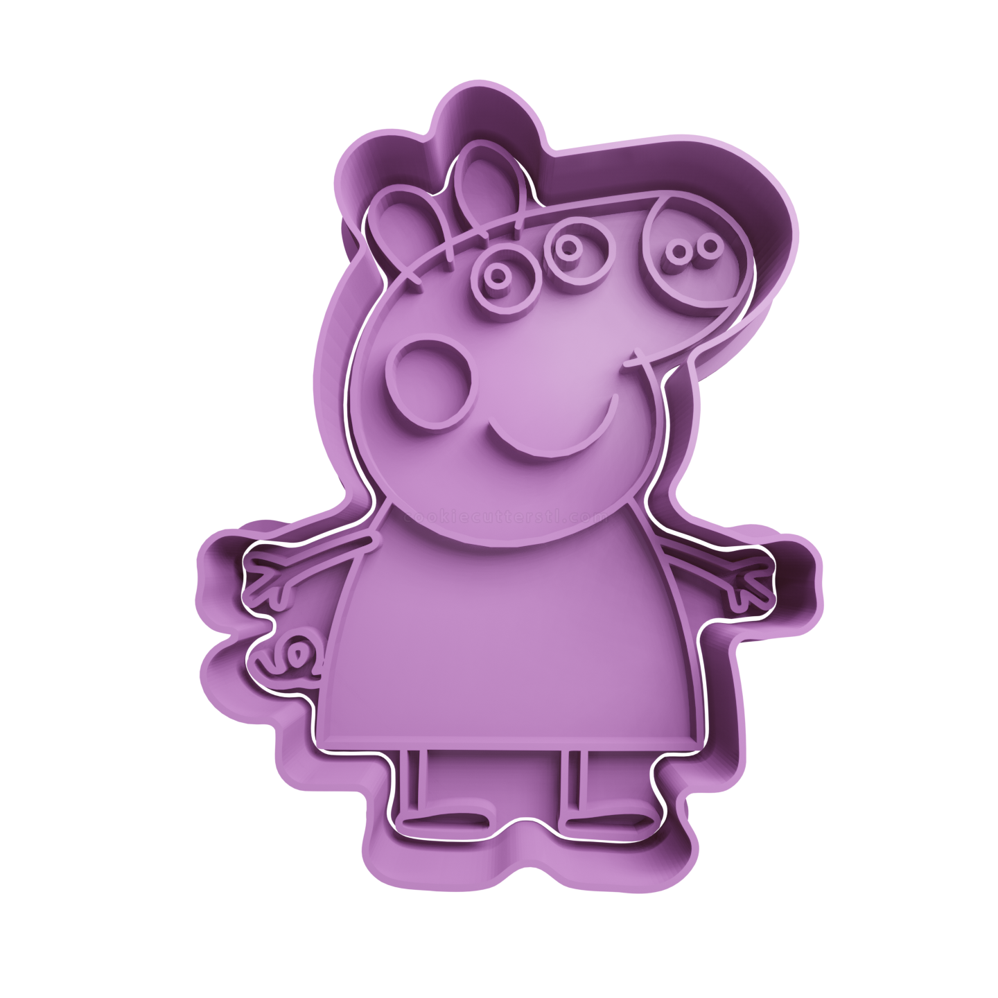 STL file House Peppa Pig cookie cutter・3D printer model to