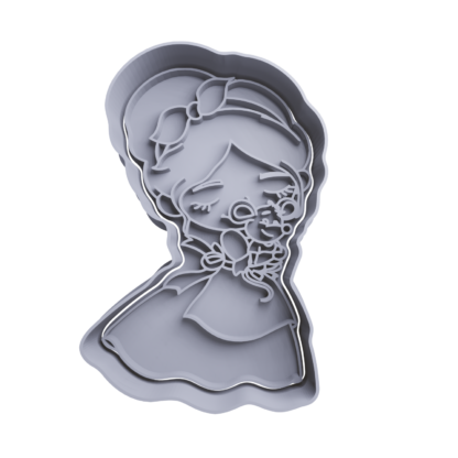 Cinderella Cute Cookie Cutter STL