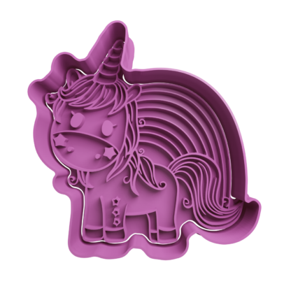 Unicorn Cute Cookie Cutter STL 7
