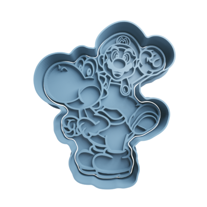 Mario Bros and Yoshi Cookie Cutter STL