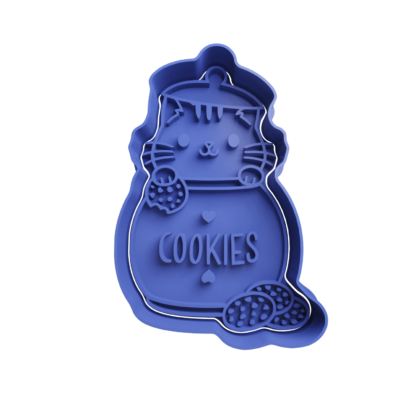 Cat Cookie Jar Cookie Cutter STL