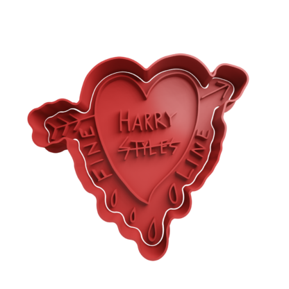 Harry Styles Heart Cookie Cutter STL