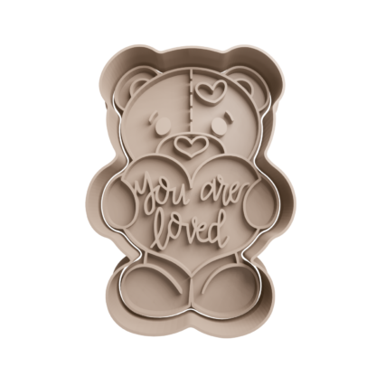 Teddy with Heart -You are loved Cookie Cutter STL