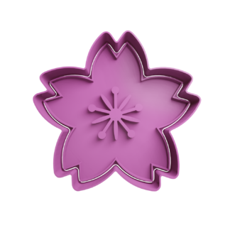 Sakura Flower Cookie Cutter STL 4